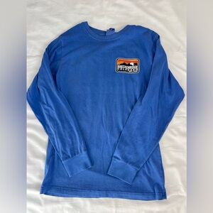 Breckenridge Colorado Blue 100% Cotton Long Sleeve Crew Neck Size Small
